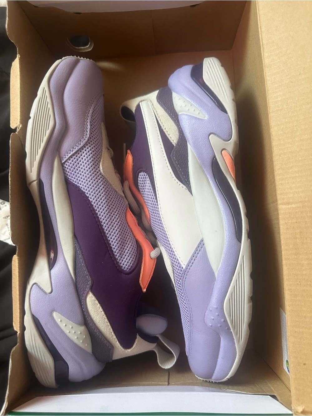 Lavender & Purple Mesh Athletic Sneakers with Coral Accents